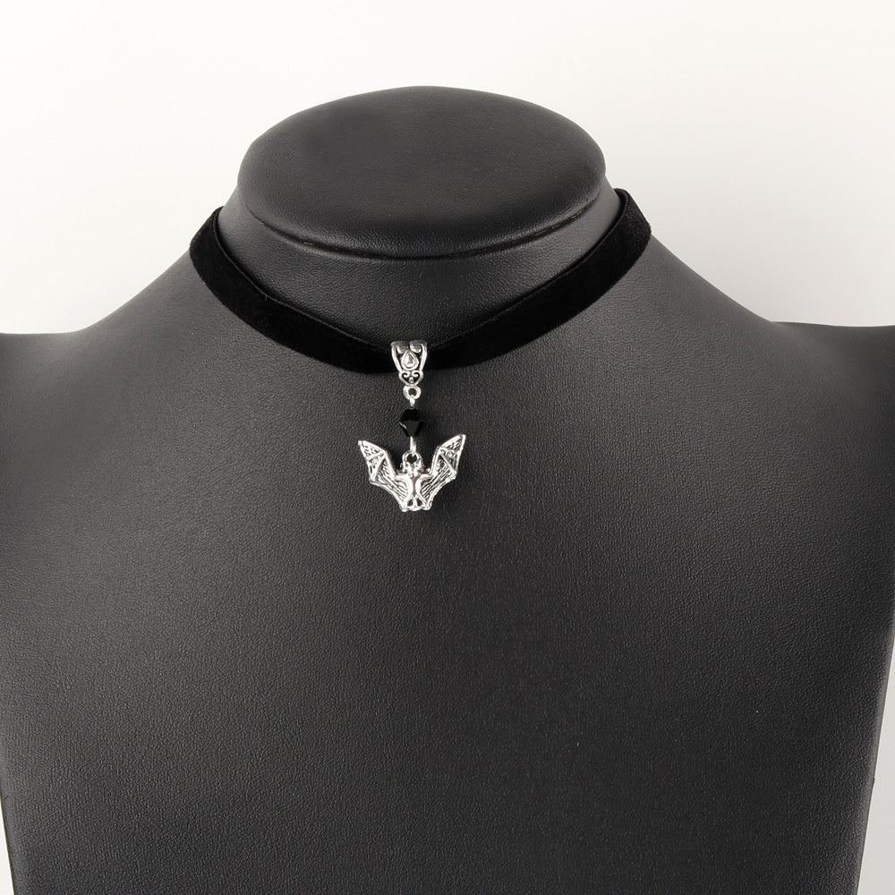 Gothic Vampire Bat Choker Necklace