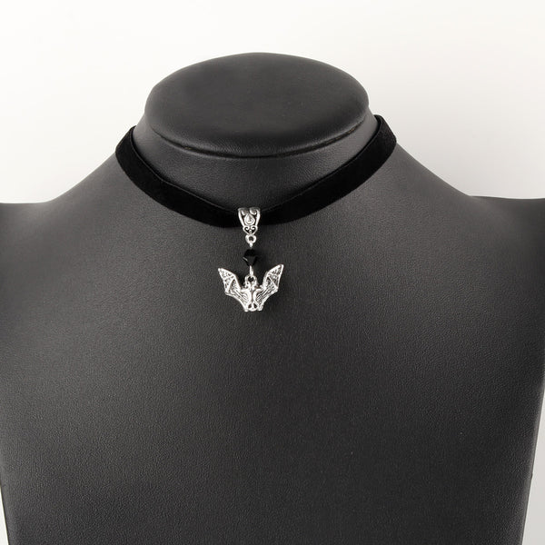 Gothic Vampire Bat Choker Necklace