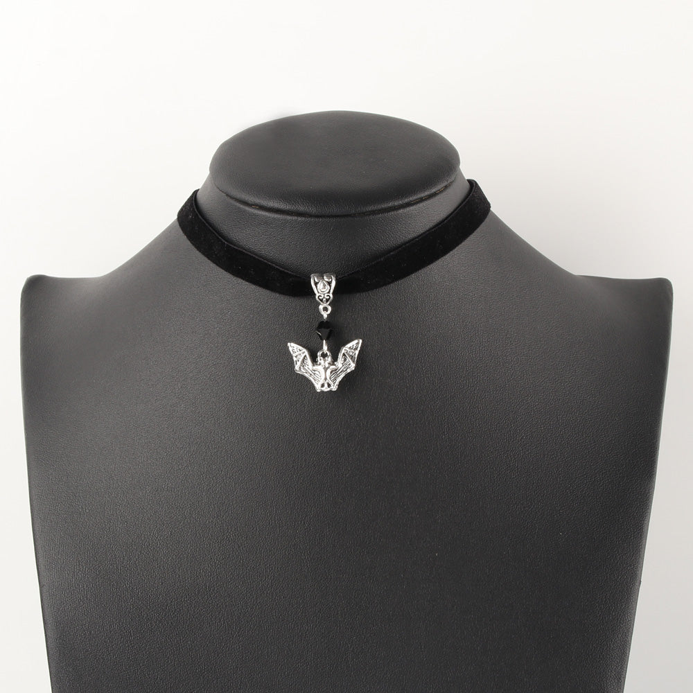 Gothic Vampire Bat Choker Necklace