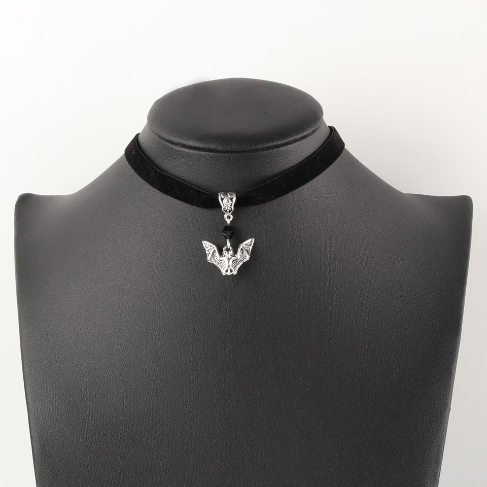 Gothic Vampire Bat Choker Necklace