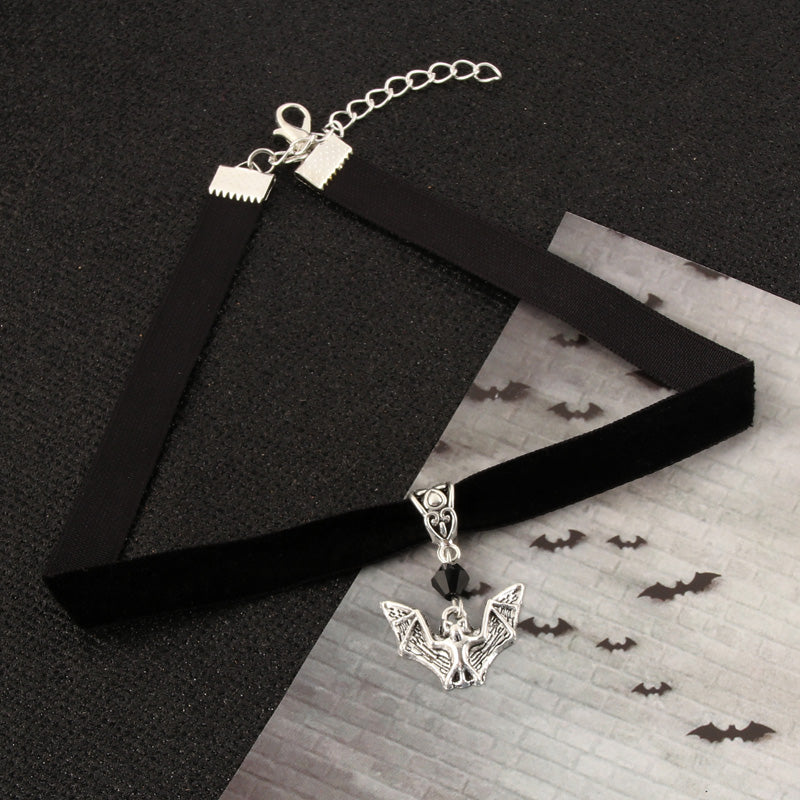 Gothic Vampire Bat Choker Necklace