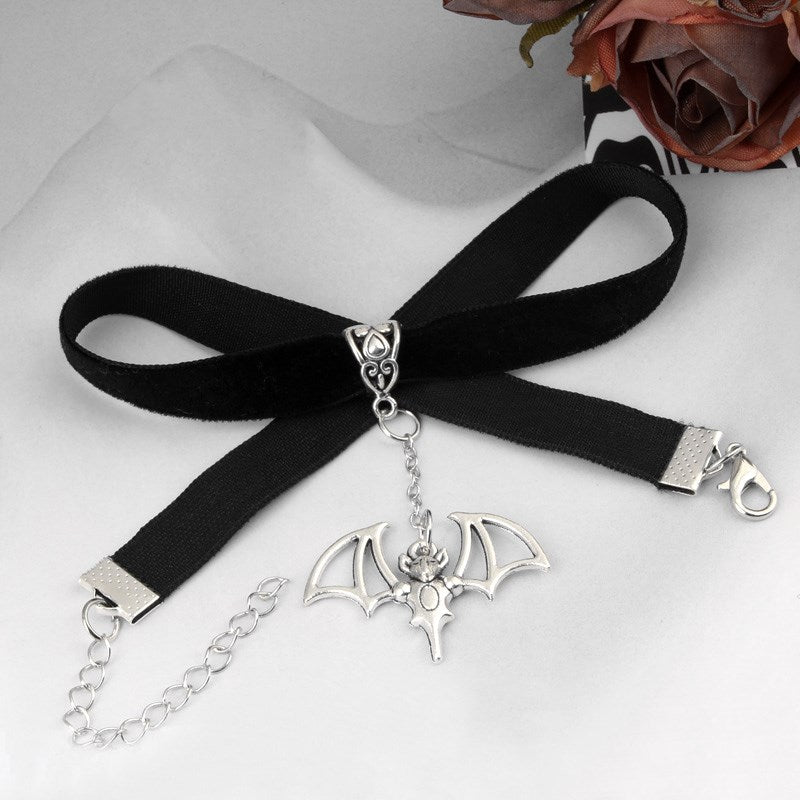 Gothic Vampire Bat Choker Necklace