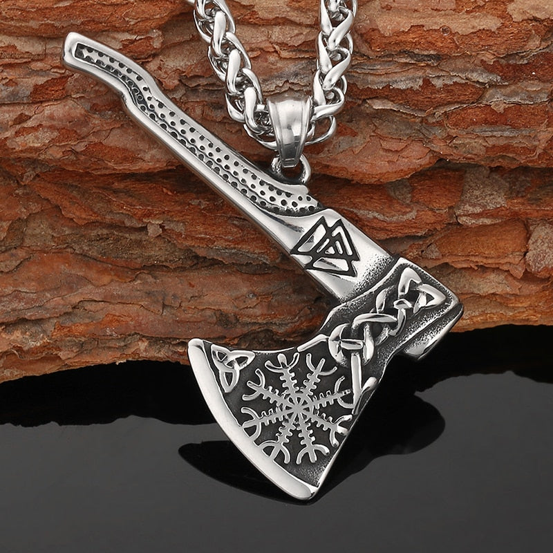 Nordic Double-sided Viking Axe Necklace Main image