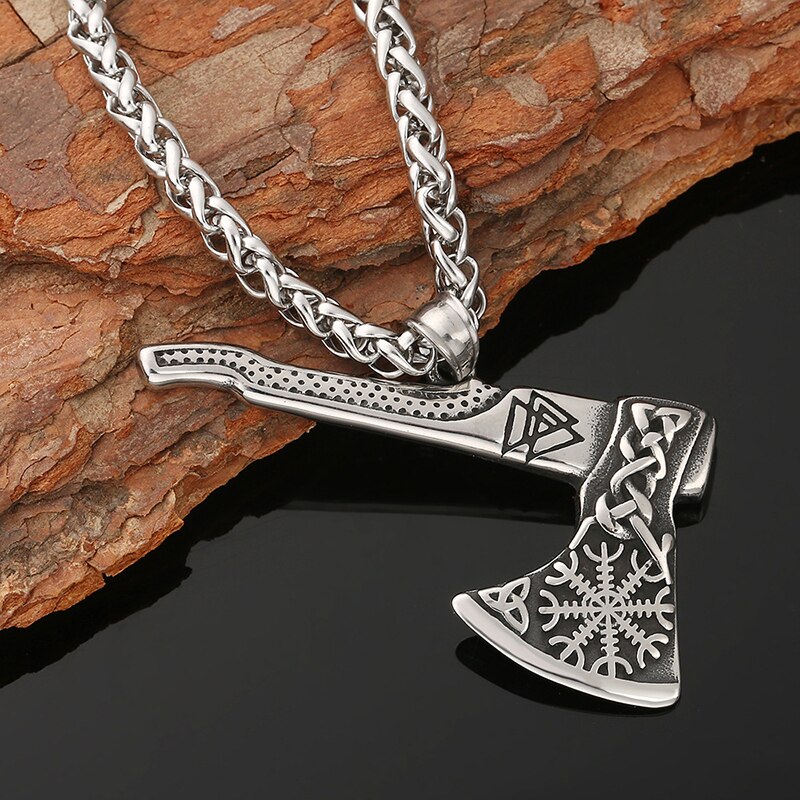 Nordic Double-sided Viking Axe Necklace