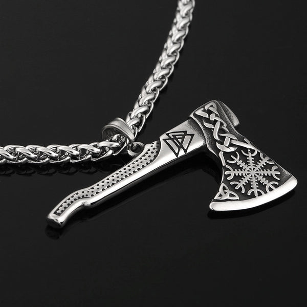 Nordic Double-sided Viking Axe Necklace