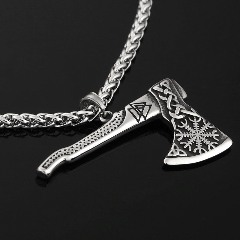 Nordic Double-sided Viking Axe Necklace