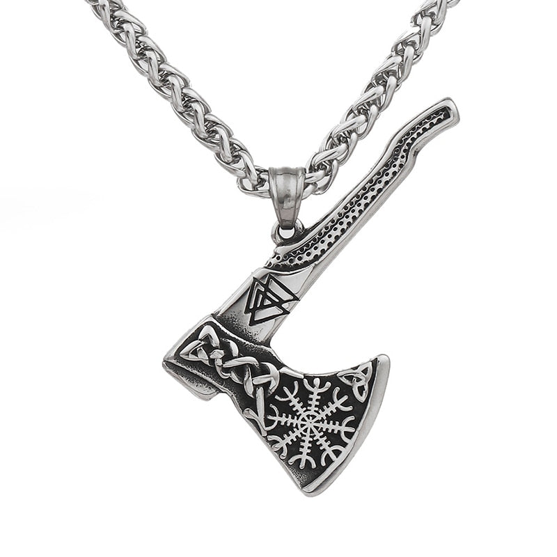 Nordic Double-sided Viking Axe Necklace