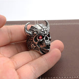 Vintage Horned Helmet Viking Warrior Skull Ring Vintage Horned Helmet Viking Warrior Skull Ring