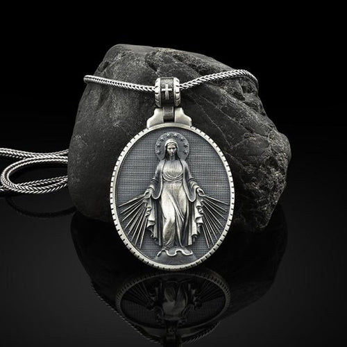 Christian Necklace, Virgin Mary Necklace, Religious Necklace