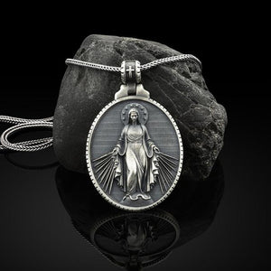 Christian Necklace, Virgin Mary Necklace, Religious Necklace