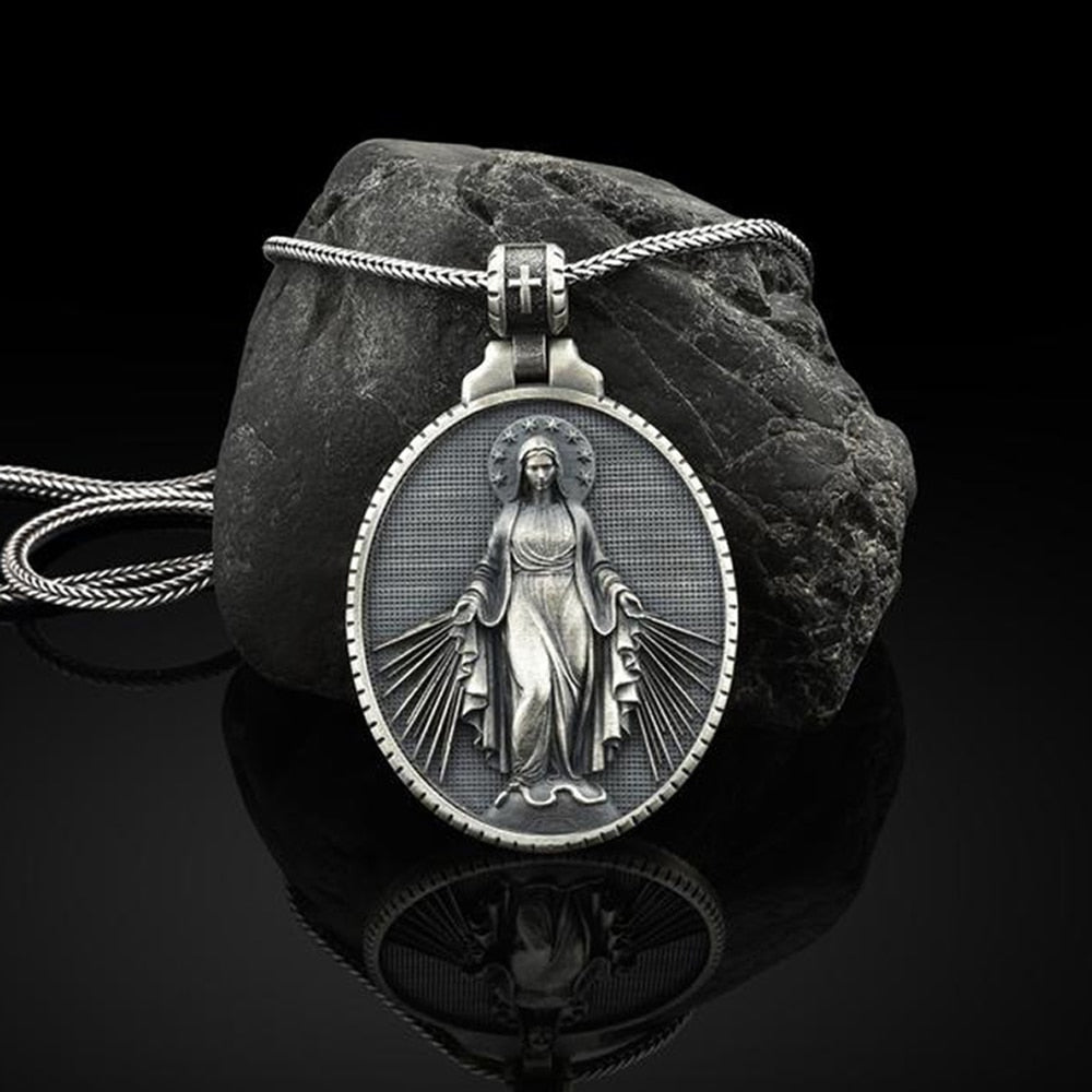 Christian Necklace, Virgin Mary Necklace, Religious Necklace