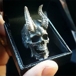Gothic Demon Ring | Satan Gothic Ring | Biker Rock Metal Skull Ring gothic ring
