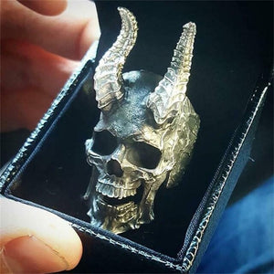 Gothic Demon Ring | Satan Gothic Ring | Biker Rock Metal Skull Ring gothic ring