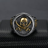 Vintage Pirate Signet Cutlass Skull Ring Vintage Pirate Signet Cutlass Skull Ring