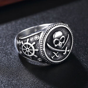 Vintage Pirate Signet Cutlass Skull Ring Vintage Pirate Signet Cutlass Skull Ring