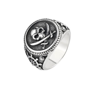 Vintage Pirate Signet Cutlass Skull Ring Vintage Pirate Signet Cutlass Skull Ring