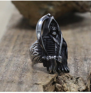 Gothic Grim Reaper Skull Ring Gothic Grim Reaper Skull Ring