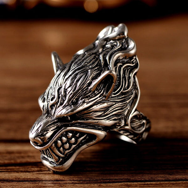 Vintage Viking Wolf Ring | Viking Ring | Werewolf Ring
