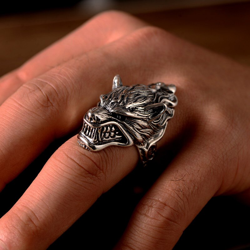 Vintage Viking Wolf Ring | Viking Ring | Werewolf Ring Secondary image
