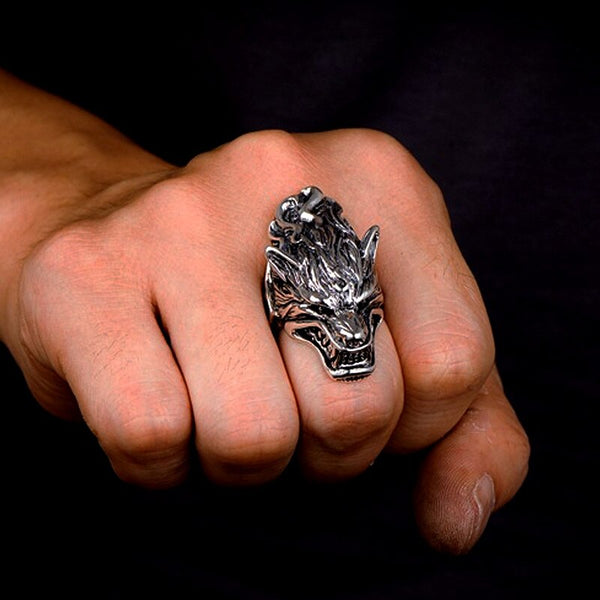 Vintage Viking Wolf Ring | Viking Ring | Werewolf Ring