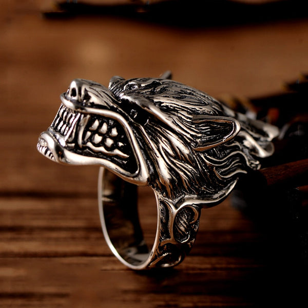 Vintage Viking Wolf Ring | Viking Ring | Werewolf Ring