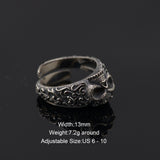 Gothic Resizeable Punk Pirate Skull Ring Pirate Ring, Pirate Rings, Skull Ring, Skull Rings