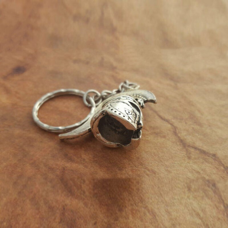 Spartan Roman Helmet Warrior Greek Gladiator Keychain