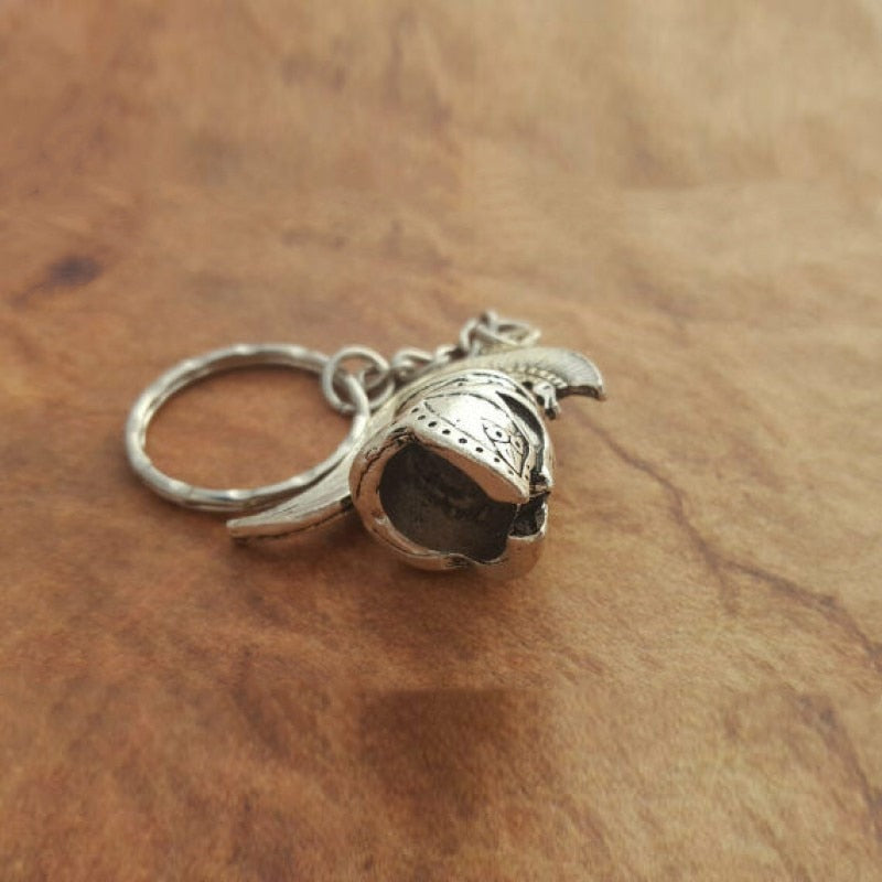 Spartan Roman Helmet Warrior Greek Gladiator Keychain