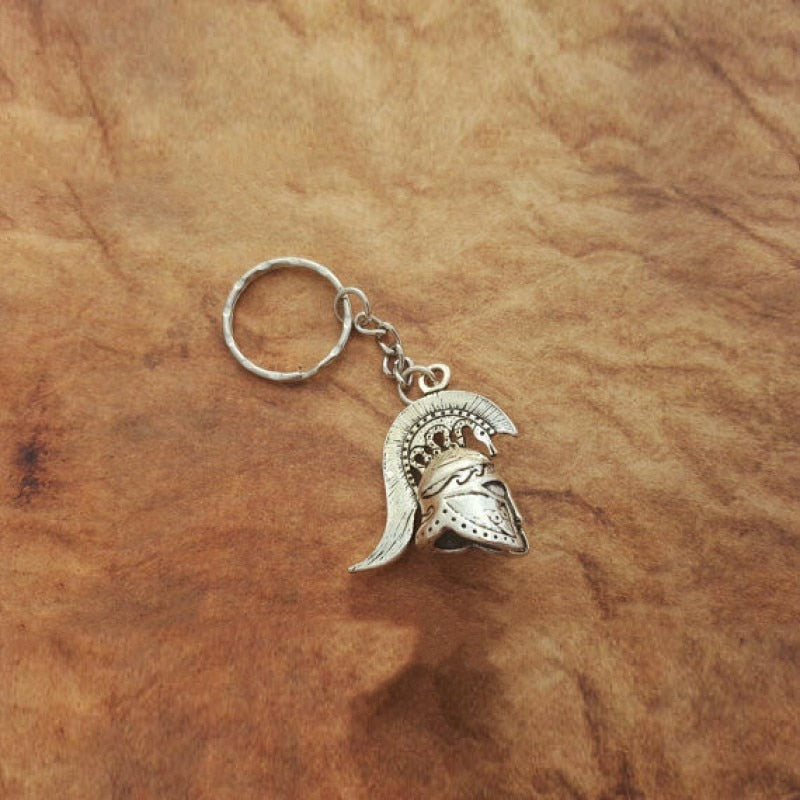 Spartan Roman Helmet Warrior Greek Gladiator Keychain