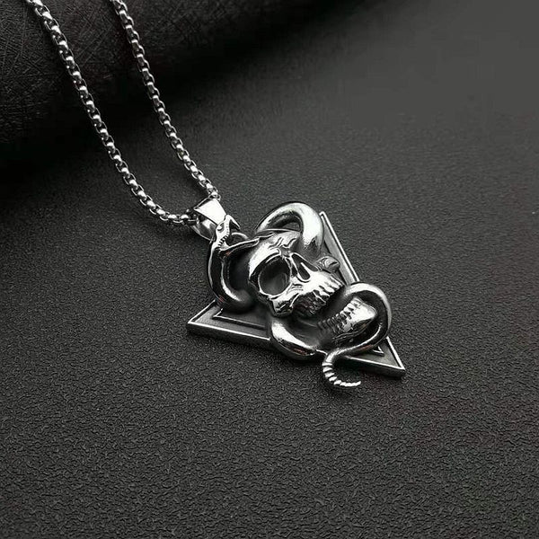 Snake And Skull Necklace