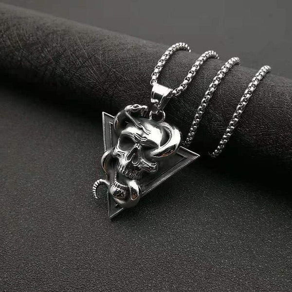 Snake And Skull Necklace