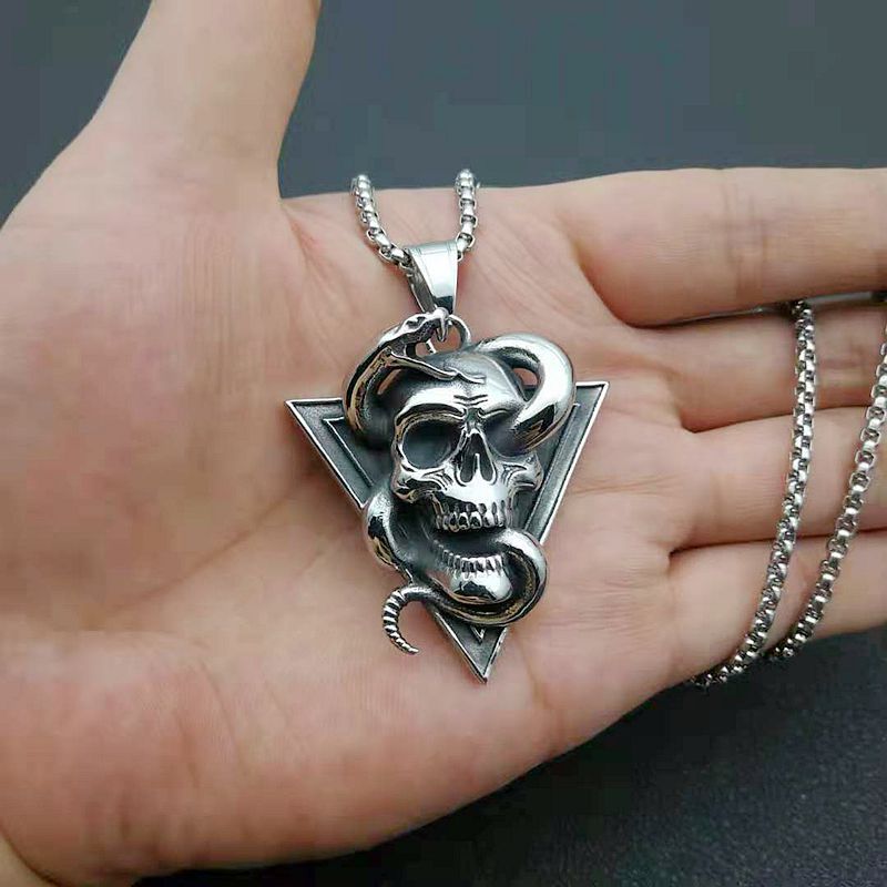Snake And Skull Necklace