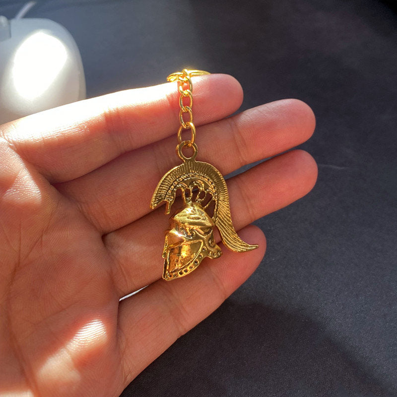 Spartan Roman Helmet Warrior Greek Gladiator Keychain