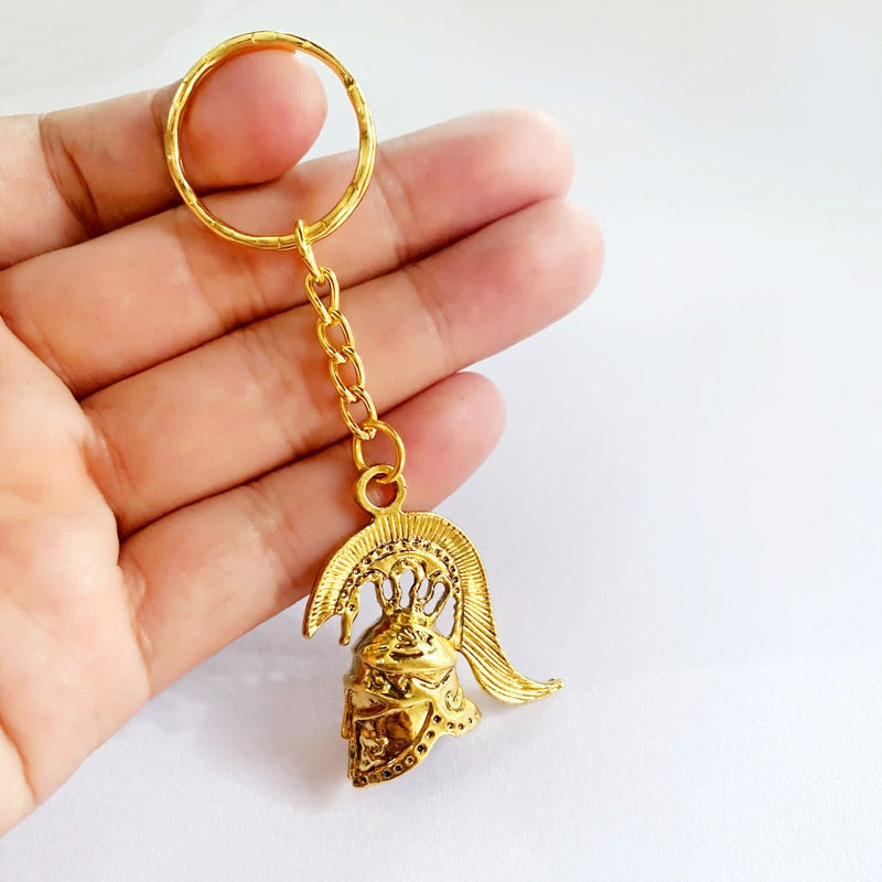 Spartan Roman Helmet Warrior Greek Gladiator Keychain