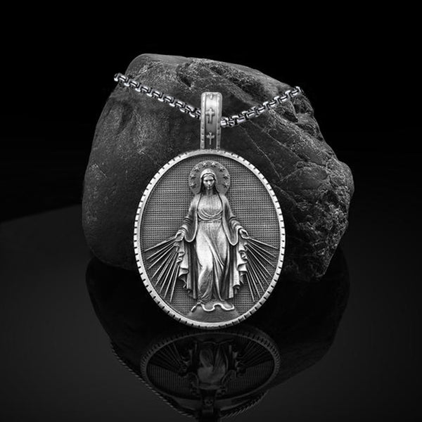Christian Necklace, Virgin Mary Necklace, Religious Necklace