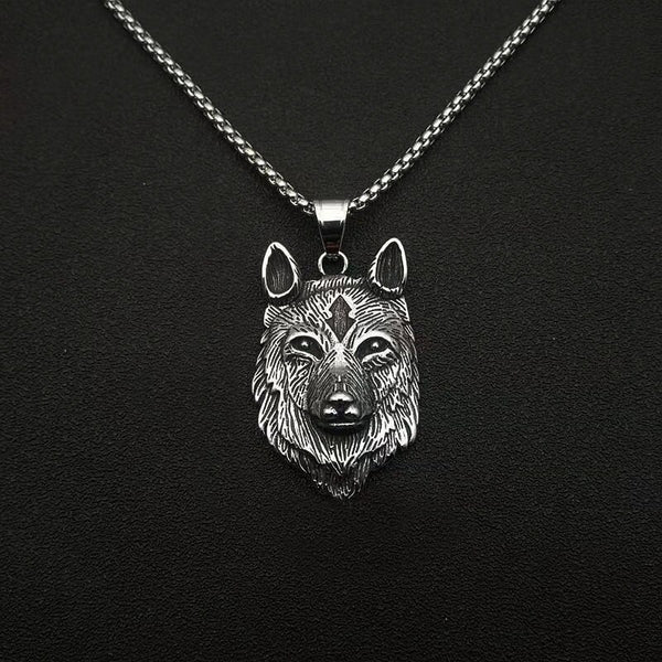 Viking Wolf Pendant Necklace
