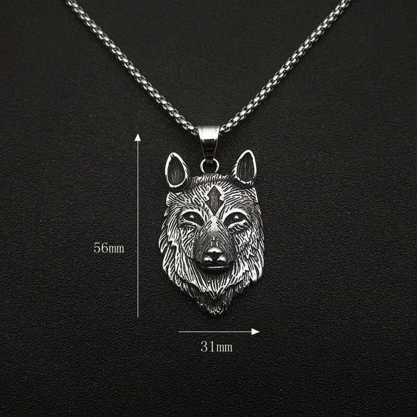 Viking Wolf Pendant Necklace