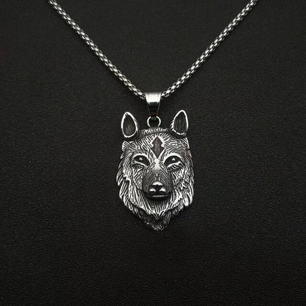 Viking Wolf Pendant Necklace