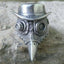 Gothic Mens Plague Doctor Ring | 316L Stainless Steel Skull Rings | Punk Rock Party Ring | Satanic Jewelry Gifts