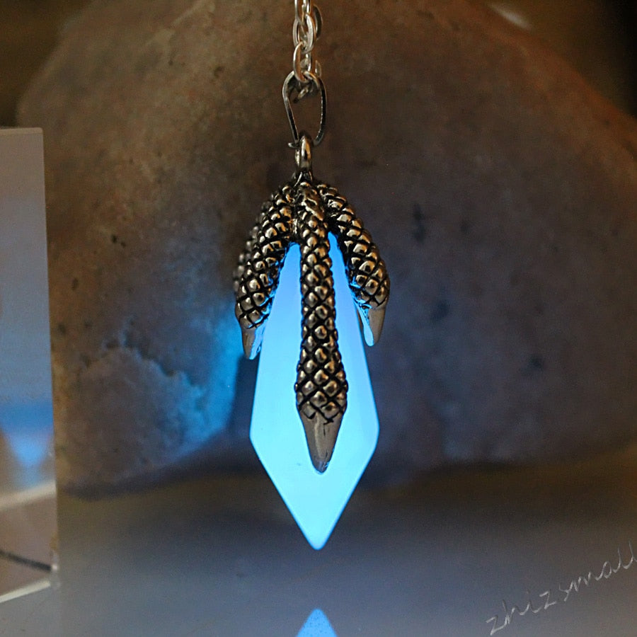 Glow In The Dark 316L Stainless Steel Claw Dragon Necklace Main image