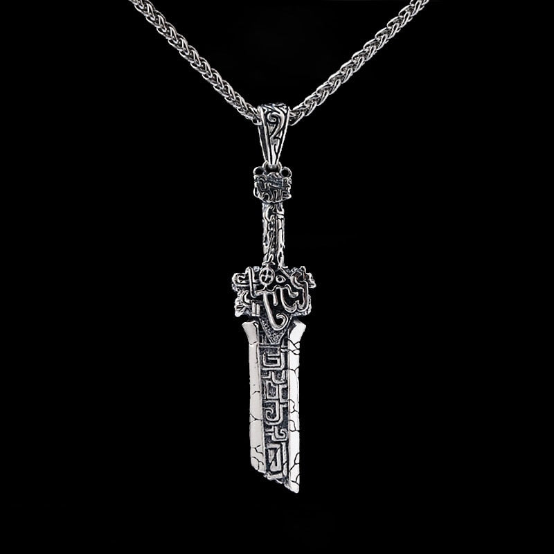 Broken Sword Hand-made Men's Necklace