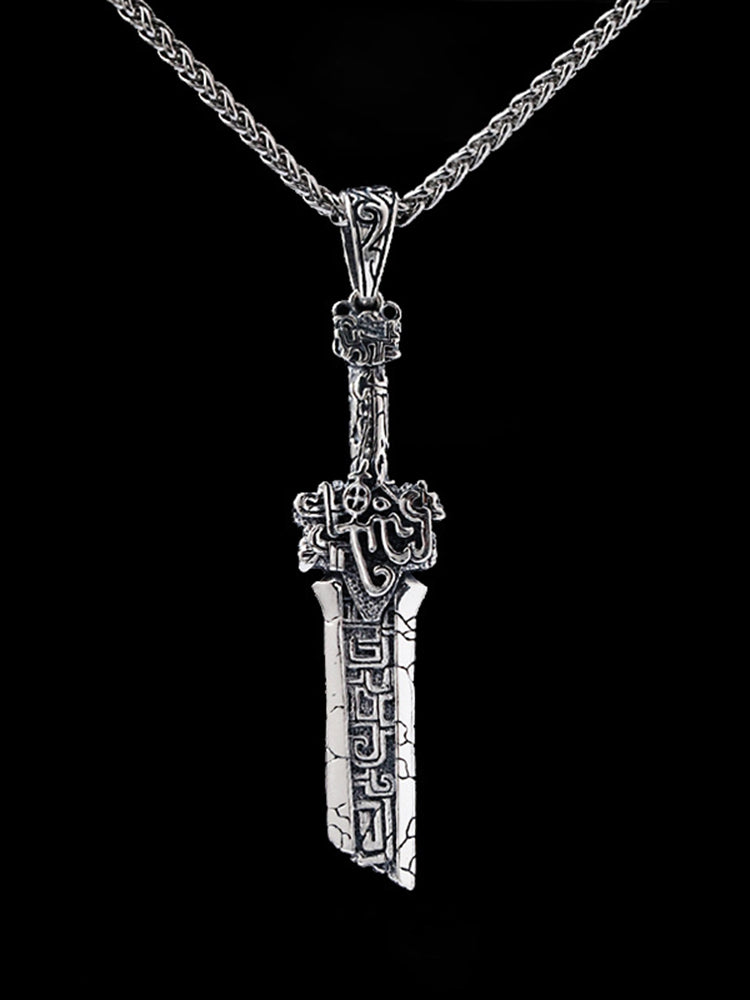 Broken Sword Hand-made Men's Necklace