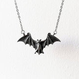 Goth Punk Black Large Flying Bat Necklace Goth Punk Black Large Flying Bat Necklace