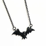 Goth Punk Black Large Flying Bat Necklace Goth Punk Black Large Flying Bat Necklace
