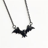 Goth Punk Black Large Flying Bat Necklace Goth Punk Black Large Flying Bat Necklace