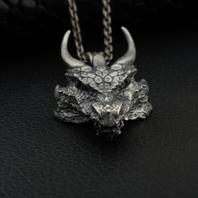 Exquisite Dragon Head Pendant Necklace