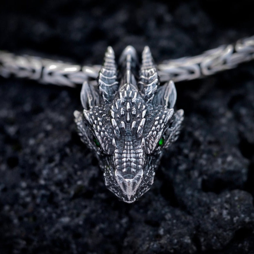 Vintage Unisex Dragon Pendant Necklace Main image