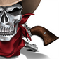 Cowboy Hat Skull Necklace