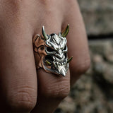 Vintage Mens Horror Demon Skull Ring | Devil Skull Ring Vintage Mens Horror Demon Skull Ring | Devil Skull Ring