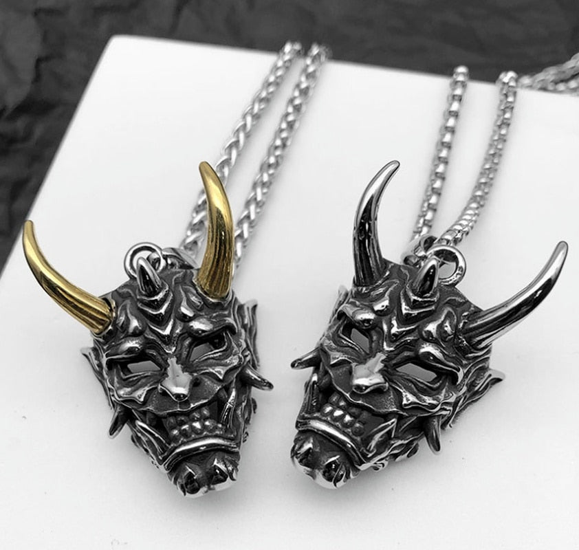 Ninja Samurai Ghost Skull Mask Necklace Main image